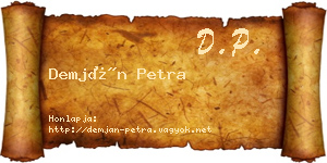 Demján Petra névjegykártya
